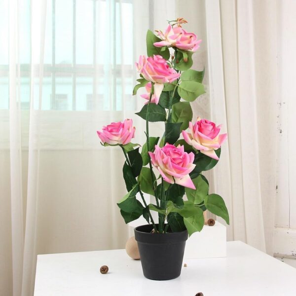 Emirates Living Artificial Tree Fake Plants Fake Trees Faux Plants Indoor Realistic Plants for Office Home Room Store with Plastic Pot & Moss Grass for Home Garden (PINK)