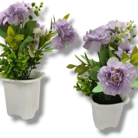 Emirates Living Artificial Mini Potted Plants Fake Plastic Leaves Plants for Home Office Desk Room Greenery Decoration (AP-80148)