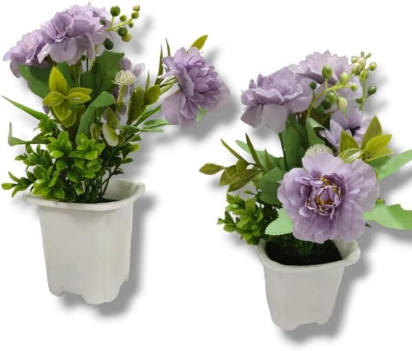 Emirates Living Artificial Mini Potted Plants Fake Plastic Leaves Plants for Home Office Desk Room Greenery Decoration (AP-80148)