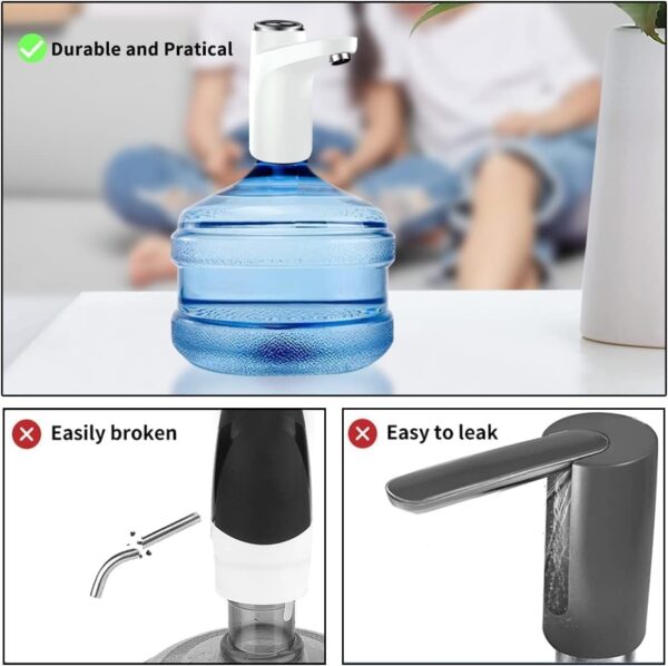 Emirates Living Water Dispenser for 5 Gallon Bottle, Mini Small Water Jug Dispenser, Automatic 5 Gal Cold Water Pump Stand for Office, Home, Kitchen, and Camping (WHITE) - Image 5