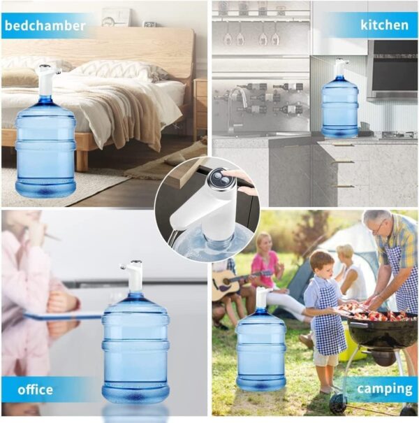 Emirates Living Water Dispenser for 5 Gallon Bottle, Mini Small Water Jug Dispenser, Automatic 5 Gal Cold Water Pump Stand for Office, Home, Kitchen, and Camping (WHITE) - Image 6