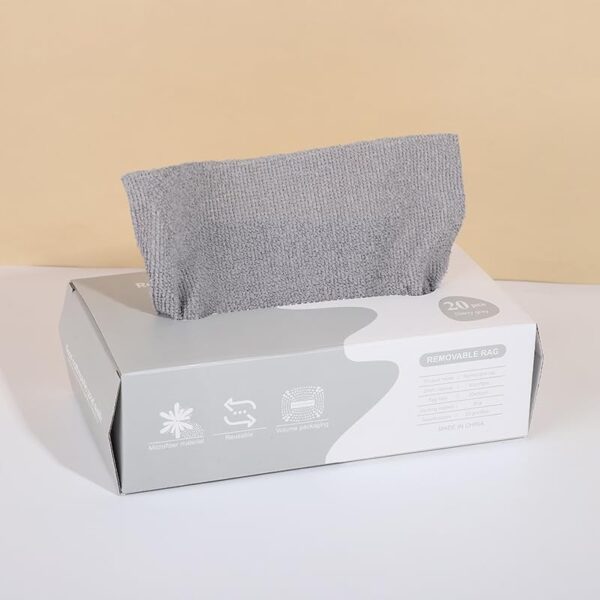EMIRATES LIVING Cleaning Cloth, Glass Towel, Kitchen Towel Cloth, Reusable 20 Pcs/Box Grab Rag, Strong Water and Oil Absorption Rags, Washable (YELLOW) - Image 2