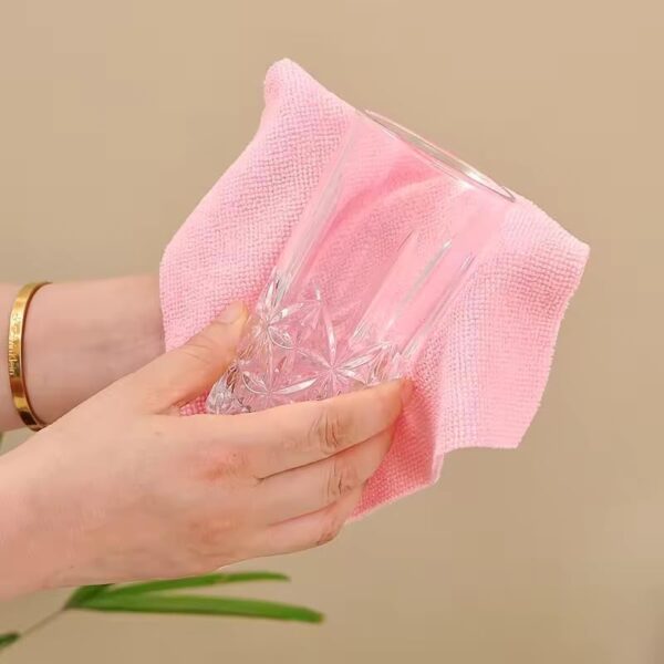 EMIRATES LIVING Cleaning Cloth, Glass Towel, Kitchen Towel Cloth, Reusable 20 Pcs/Box Grab Rag, Strong Water and Oil Absorption Rags, Washable (YELLOW) - Image 8