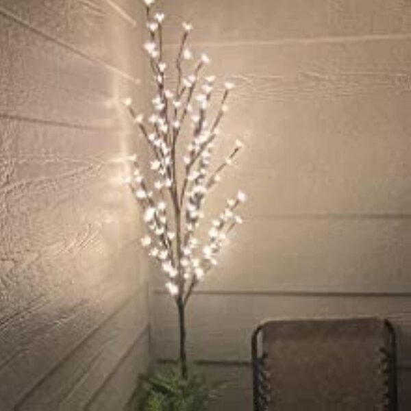 Emirates Living 5FT Birch Twig Tree With 120 Warm White LED Lights, Indoor Or Outdoor Use-White(EL-30778-7) - Image 3