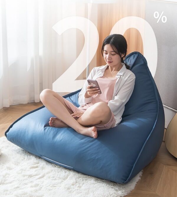 EMIRATES LIVING Couches for Living Room Lazy Sofa Balcony Lying Leather Single Chair Bedroom Living Room Study Leisure Soft and Comfortable Single Lounger Chair (BEIGE) - Image 10