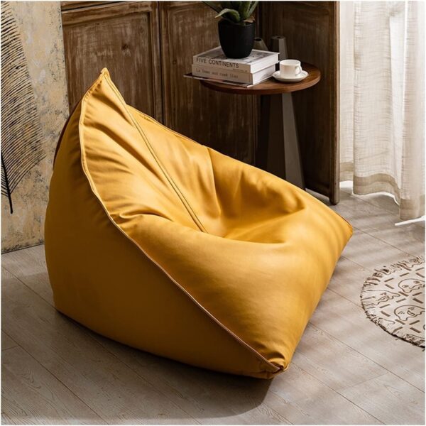 EMIRATES LIVING Couches for Living Room Lazy Sofa Balcony Lying Leather Single Chair Bedroom Living Room Study Leisure Soft and Comfortable Single Lounger Chair (YELLOW)