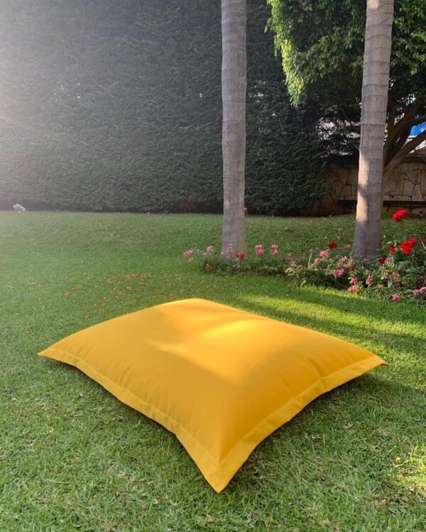 EMIRATES LIVING Multifunctional lounge Bean bag, Suitable for indoor and outdoor use, Water- and dirt repellent, 100% salutation Dyed acrylic (YELLOW) - Image 2