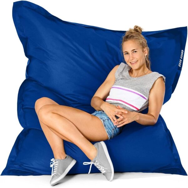 EMIRATES LIVING Multifunctional lounge Bean bag, Suitable for indoor and outdoor use, Water- and dirt repellent, 100% salutation Dyed acrylic (BLUE)