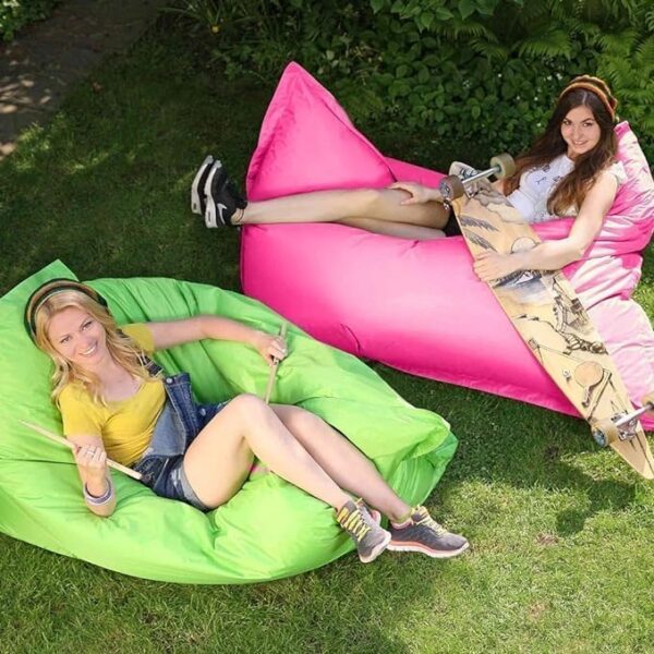 EMIRATES LIVING Multifunctional lounge Bean bag, Suitable for indoor and outdoor use, Water- and dirt repellent, 100% salutation Dyed acrylic (BLUE) - Image 25