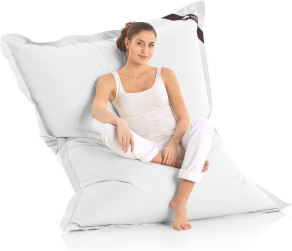 EMIRATES LIVING Multifunctional lounge Bean bag, Suitable for indoor and outdoor use, Water- and dirt repellent, 100% salutation Dyed acrylic (LIGHT GRAY)