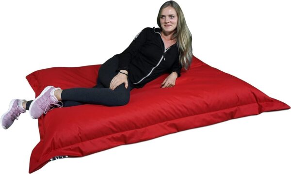 EMIRATES LIVING Multifunctional lounge Bean bag, Suitable for indoor and outdoor use, Water- and dirt repellent, 100% salutation Dyed acrylic (RED) - Image 4