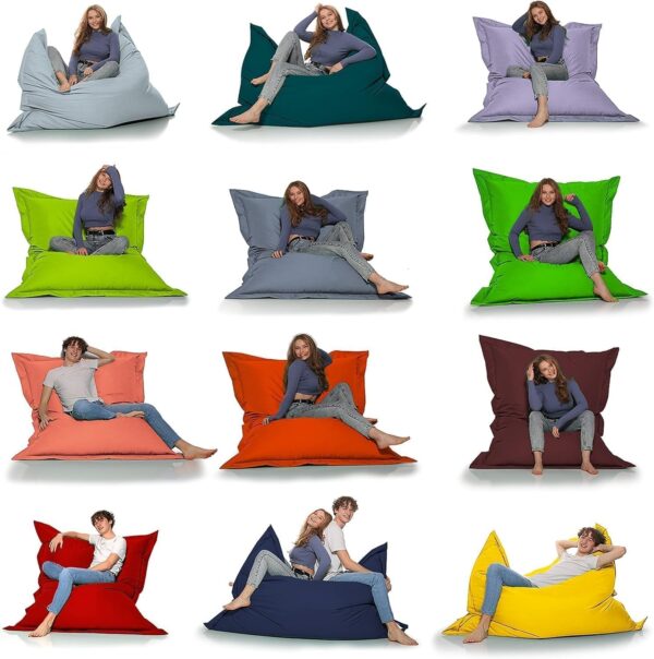 EMIRATES LIVING Multifunctional lounge Bean bag, Suitable for indoor and outdoor use, Water- and dirt repellent, 100% salutation Dyed acrylic (RED) - Image 36