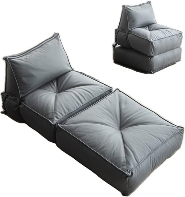 EMIRATES LIVING Bean Bag Soft and comfortable Lounger chair Living Room Furniture Bed Folding Recliner Sofa with Filler Living Room Lazy Couch Comfortable Leisure Chair Furniture (BLUE) - Image 13