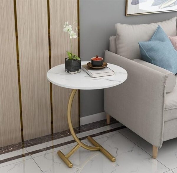 Emirates Living Nordic Table Living Sofa Corner Box Stainless Steel Creative Table Small Glass Round Table - Image 3