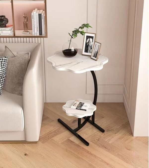 Emirates Living Wooden Concrete Coffee Table Nordic Modern Vintage Flower Shape Coffee NEW Table Brown Coffee Tables for Home - Image 2