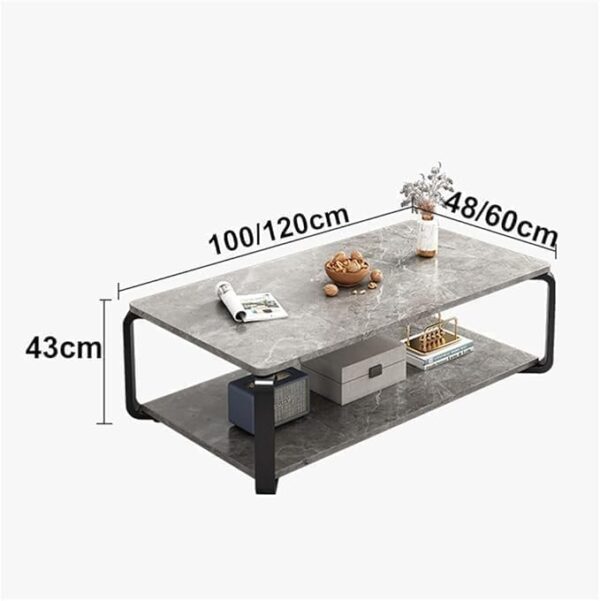 Emirates Living Small household size of the coffee table simple modern coffee table living room home light luxury creative square coffee table - Image 3