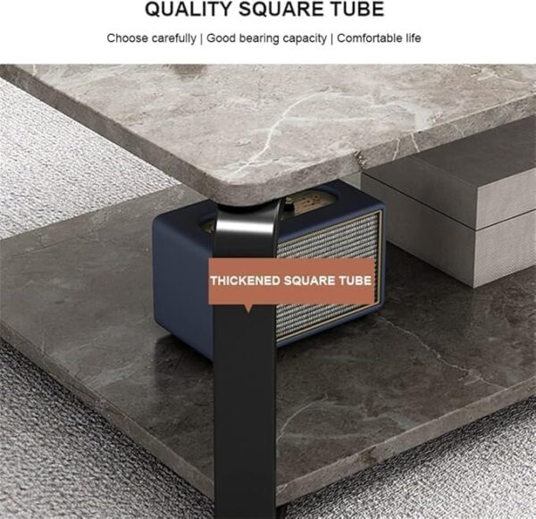 Emirates Living Small household size of the coffee table simple modern coffee table living room home light luxury creative square coffee table - Image 5