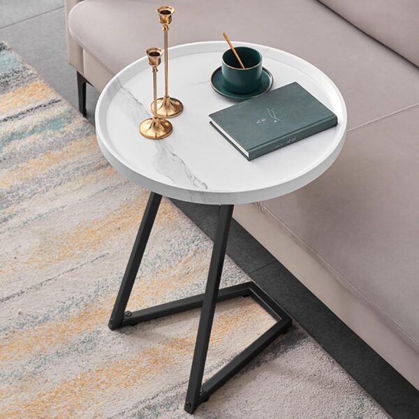 Emirates Living Sofa Tables For Living Room,simple Mobile Coffee Table For Living Room Dining Home Farmhouse Office Balcony Outdoor Center Table With Metal Legs (BROWN) - Image 7