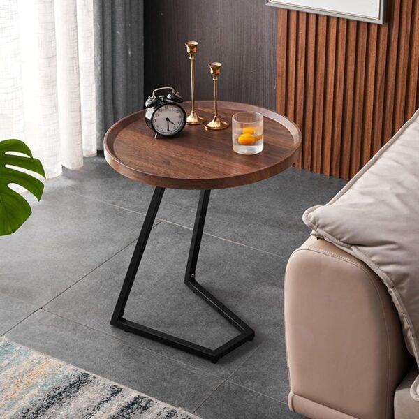 Emirates Living Sofa Tables For Living Room,simple Mobile Coffee Table For Living Room Dining Home Farmhouse Office Balcony Outdoor Center Table With Metal Legs (BROWN) - Image 11