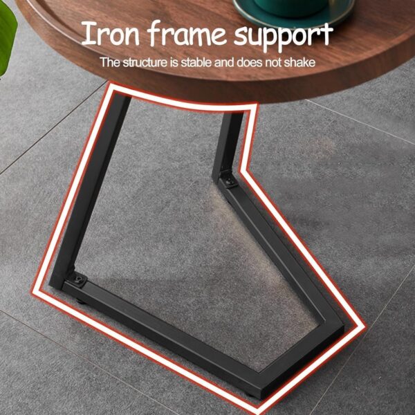 Emirates Living Sofa Tables For Living Room,simple Mobile Coffee Table For Living Room Dining Home Farmhouse Office Balcony Outdoor Center Table With Metal Legs (BROWN) - Image 12