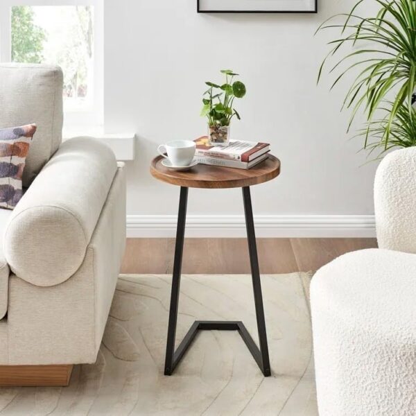 Emirates Living Sofa Tables For Living Room,simple Mobile Coffee Table For Living Room Dining Home Farmhouse Office Balcony Outdoor Center Table With Metal Legs (WHITE) - Image 8