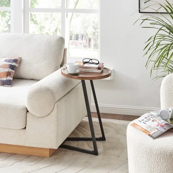 Emirates Living Sofa Tables For Living Room,simple Mobile Coffee Table For Living Room Dining Home Farmhouse Office Balcony Outdoor Center Table With Metal Legs (WHITE) - Image 12