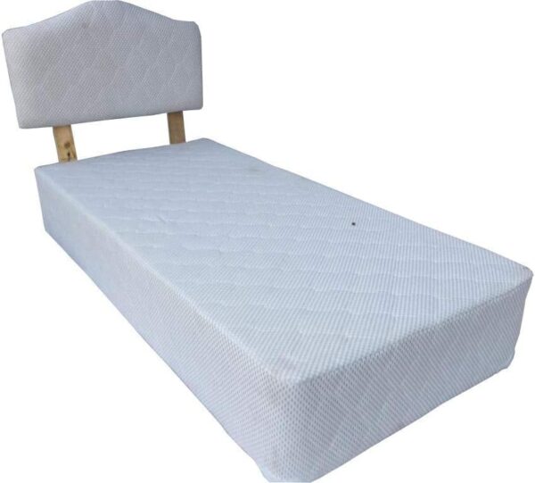 Emirates Living Devan Bed With Headboard With Spring Pillow Top Mattress (Double - W 120 x L 190 x H 25 cm) - Image 3
