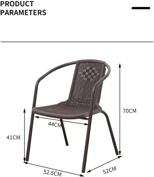 Emirates Living Garden Dining Set 5 Piece Outdoor Furniture Patio Dining Table and Chair Balcony Dinner Table Dinner Chair Poly Rattan Anthracite & Grey - Image 3