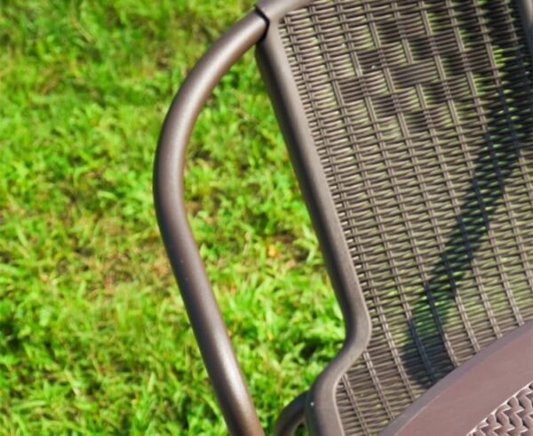 Emirates Living Garden Dining Set 5 Piece Outdoor Furniture Patio Dining Table and Chair Balcony Dinner Table Dinner Chair Poly Rattan Anthracite & Grey ‎(VI-DNS-03) - Image 5