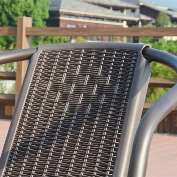 Emirates Living Garden Dining Set 5 Piece Outdoor Furniture Patio Dining Table and Chair Balcony Dinner Table Dinner Chair Poly Rattan Anthracite & Grey ‎(VI-DNS-03) - Image 6