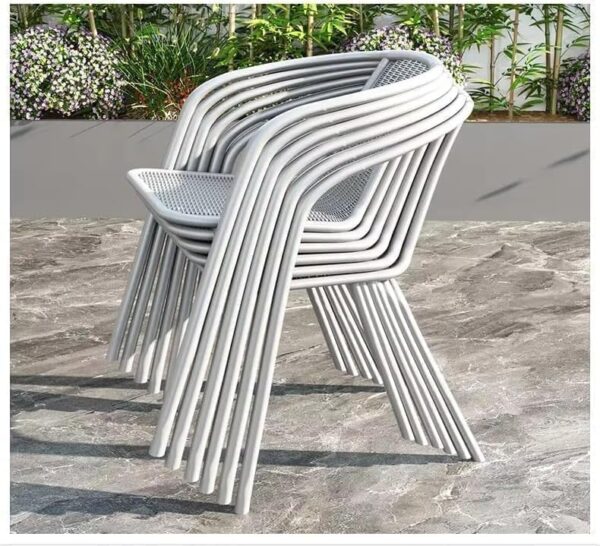 Emirates Living Garden Dining Set 5 Piece (4 Chair and 1 Table) Outdoor Furniture Patio Dining Table and Chair Balcony Dinner Table Dinner Chair Poly Rattan Anthracite - Image 7