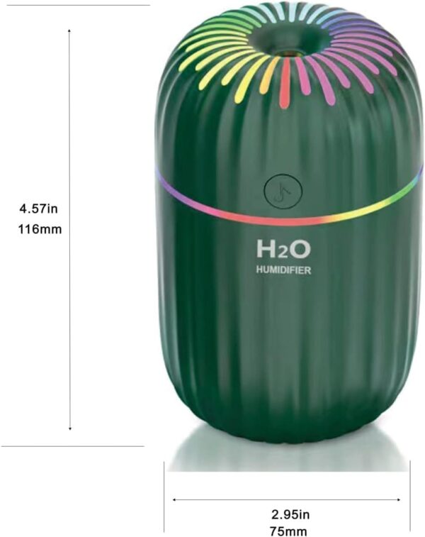 Emirates Living Humidifiers for Bedroom Baby Room with Night Light, Cool Mist Humidifier for Home,(EJ-21382) Office & Plant, Auto-Off,Quiet Operation with 360° Rotation Filter Sponge - Image 2