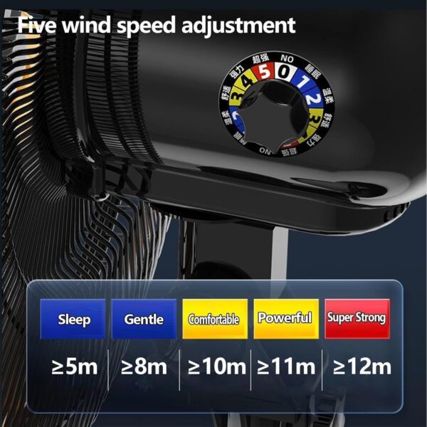 Emirates Living Stylish Black & Green Adjustable Standing FanSleek Design, Powerful Performance, and Efficient Cooling to Keep Your Space Fresh, Comfortable, and Cool All Day Long - Image 5