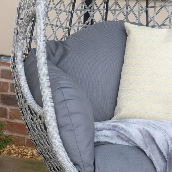 EMIRATES LIVING 2 Persons Rattan Swing Seat Furniture Outdoor Chair, Garden Patio Swing Chair Comfortable Balcony Hanging Basket Wicker (GRAY) - Image 6