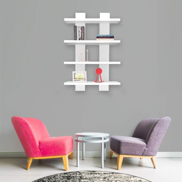 Emirates Living Shelf 50 x 17 x 80 cm (Bianco, Cordoba) - Image 4