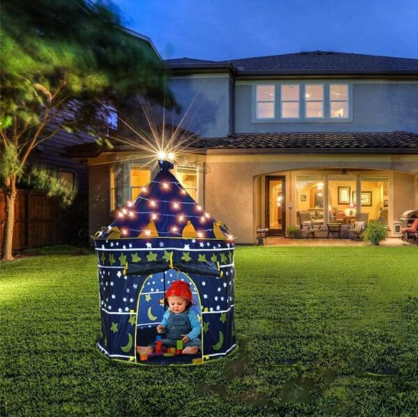 Emirates Living Princess Castle Play Tent Conveniently Folds in To Carrying Case, This Foldable Pop Up Play Tent/House Toy for Indoor & Outdoor Use (BLUE)