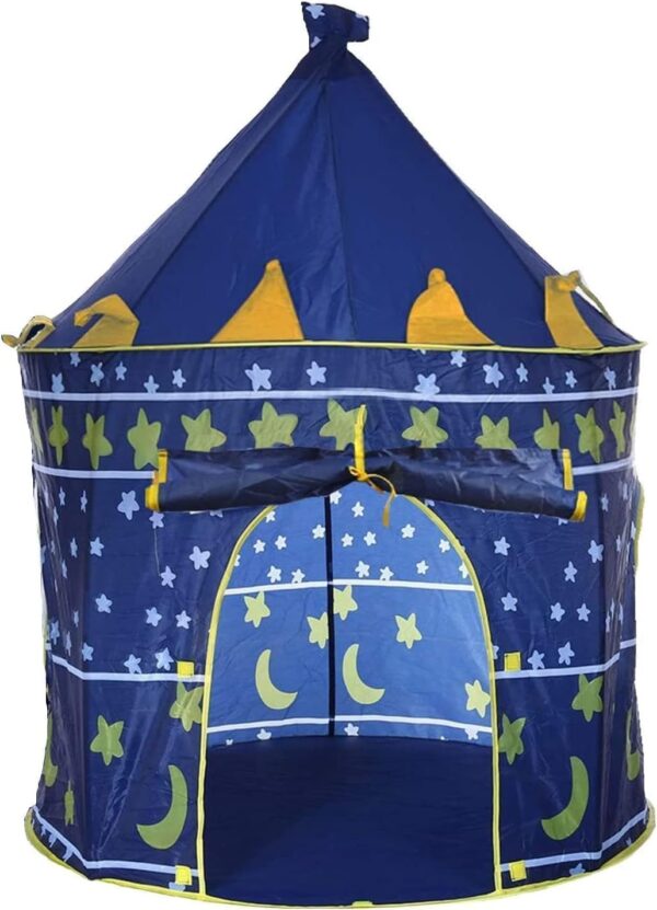 Emirates Living Princess Castle Play Tent Conveniently Folds in To Carrying Case, This Foldable Pop Up Play Tent/House Toy for Indoor & Outdoor Use (BLUE) - Image 6