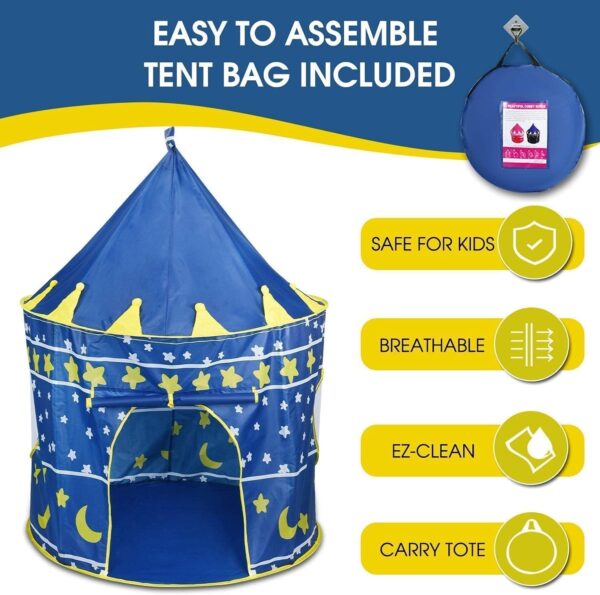 Emirates Living Princess Castle Play Tent Conveniently Folds in To Carrying Case, This Foldable Pop Up Play Tent/House Toy for Indoor & Outdoor Use (PINK) - Image 10