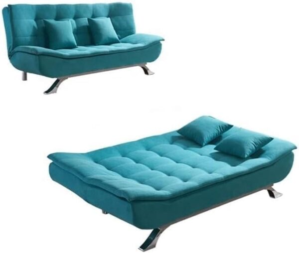 Emirates Living Fabric Multifunction Folding Foam Sofa Bed Set Living Room (Chocolate) - Image 4