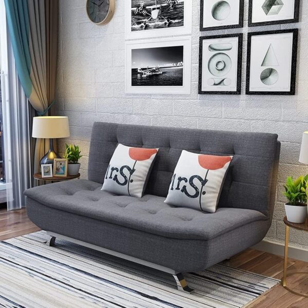 Emirates Living Fabric Multifunction Folding Foam Sofa Bed Set Living Room (Chocolate) - Image 11