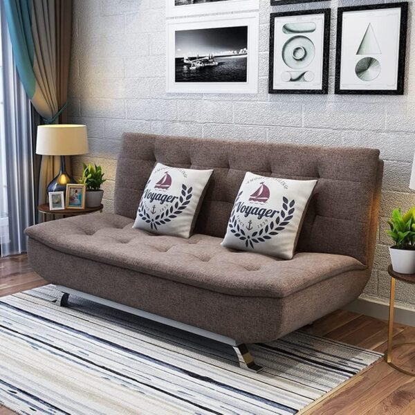 Emirates Living Fabric Multifunction Folding Foam Sofa Bed Set Living Room (Musturd) - Image 3
