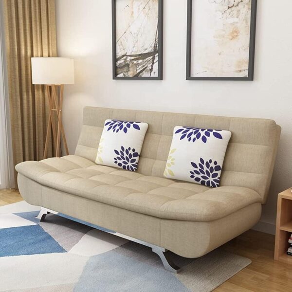 Emirates Living Fabric Multifunction Folding Foam Sofa Bed Set Living Room (Musturd) - Image 4