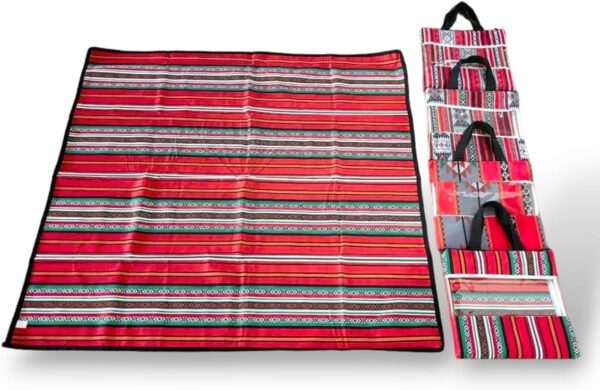Emirates Living Foldable Picnic Blanket Waterproof Beach Blanket Waterproof Picnic Blanket Portable Picnic Mat Portable Beach Mat For Outdoor Camping Family Outdoor Park Garden(MD-32361) - Image 3