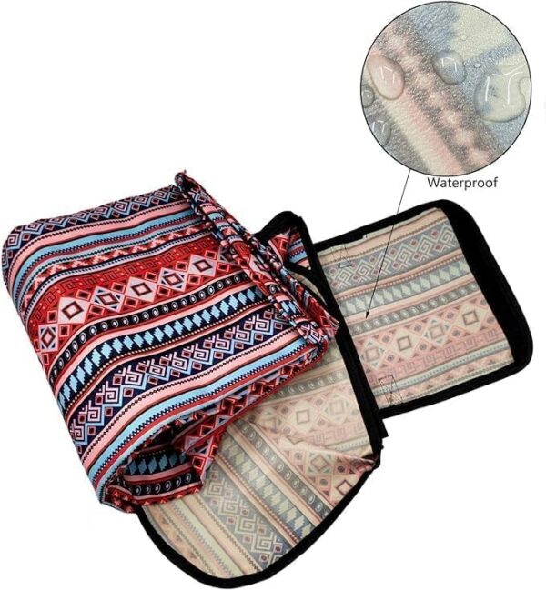 Emirates Living Foldable Picnic Blanket Waterproof Beach Blanket Waterproof Picnic Blanket Portable Picnic Mat Portable Beach Mat For Outdoor Camping Family Outdoor Park Garden(MD-32361) - Image 5