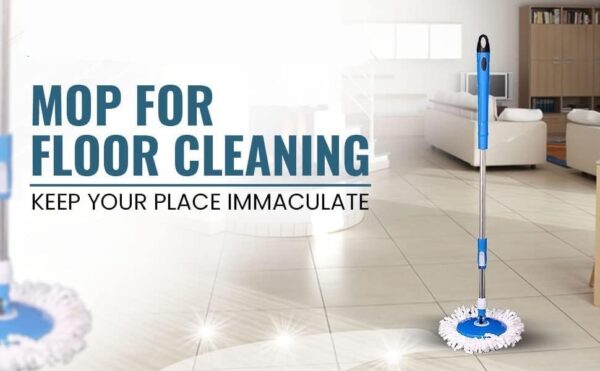 Emirates Living 360° Spin Steel Bowl Bucket Mop set, Cleaning Mop and Bucket Set, Microfiber Spin Mop and Bucket Set, Mop and Bucket Kit for a Deep Clean with Two Refills (Blue) - Image 7