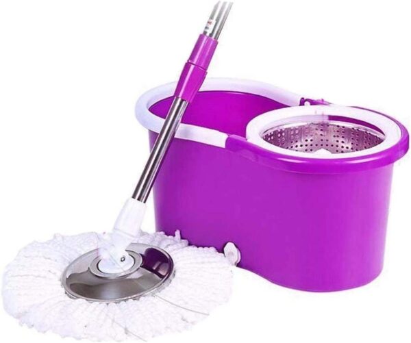 Emirates Living 360° Spin Steel Bowl Bucket Mop set, Cleaning Mop and Bucket Set, Microfiber Spin Mop and Bucket Set, Mop and Bucket Kit for a Deep Clean with Two Refills (Blue) - Image 10