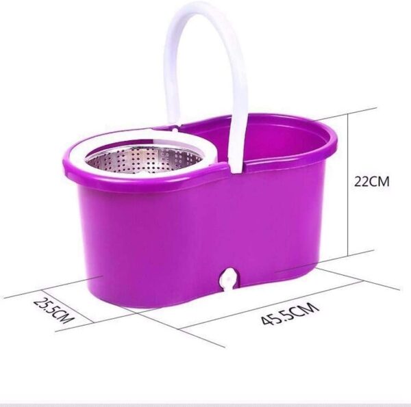 Emirates Living 360° Spin Steel Bowl Bucket Mop set, Cleaning Mop and Bucket Set, Microfiber Spin Mop and Bucket Set, Mop and Bucket Kit for a Deep Clean with Two Refills (Green) - Image 18