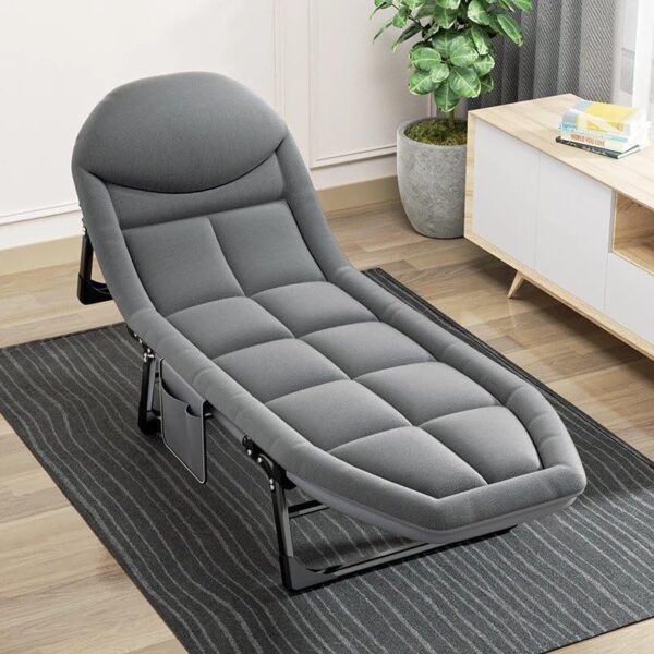 Emirates Living Premium Camping Bed Folding Bed 160 KG Capacity 8 Legs Luxury Recliner Bed Lounge Chair Adult Bed for Outdoor Beach (‎182 * 65 * 42)