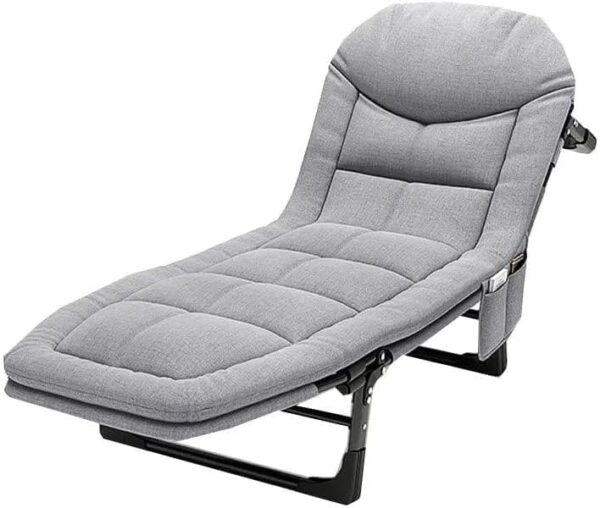 Emirates Living Premium Camping Bed Folding Bed 160 KG Capacity 8 Legs Luxury Recliner Bed Lounge Chair Adult Bed for Outdoor Beach (‎182 * 65 * 42) - Image 2