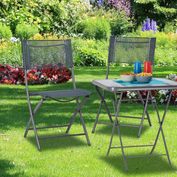 Emirates Living Portable Folding Beach Chair Multi-Purpose Camping Chair for Adult, Lightweight Patio Lawn Quad Chair for Outdoor Travel Picnic Hiking Supports110kgs Load (Executive, BLACK) - Image 2